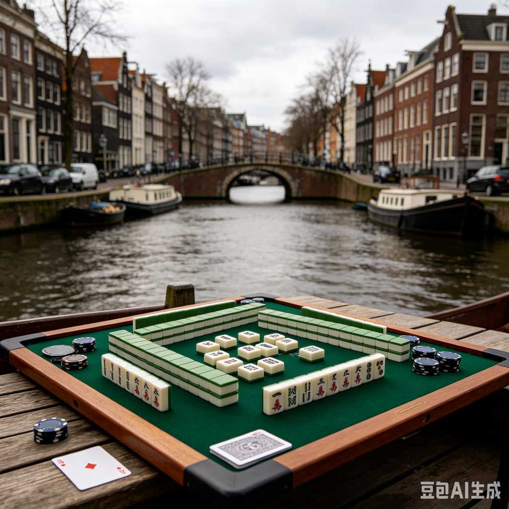 gradient green mahjong set