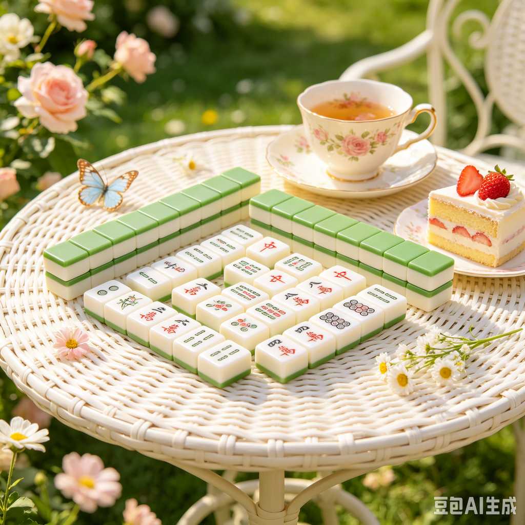 floral design mahjong set