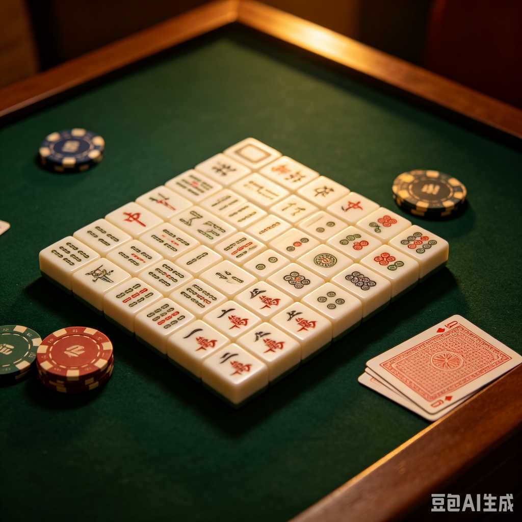 gradient green mahjong set