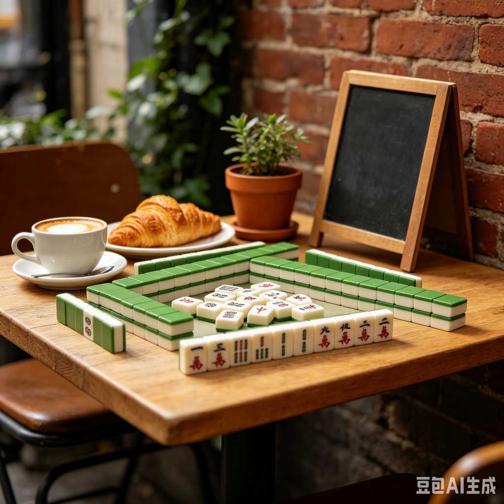 vintage style mahjong set